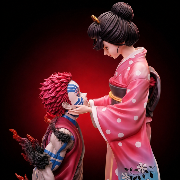 Demon Slayer Akaza with Koyuki Action Figure | 32 cm Premium Anime Collectible