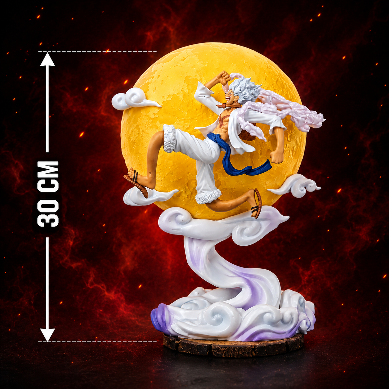 One Piece Monkey D. Luffy Gear 5 Sun God Nika Action Figure | 29 Cms |