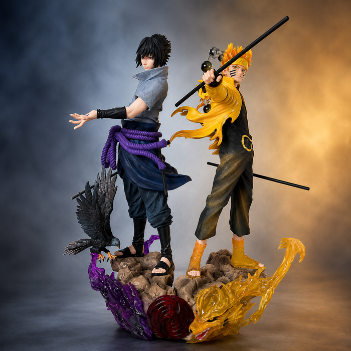 Rivals Reunited: Naruto & Sasuke Grand Battle Statues | 30cm