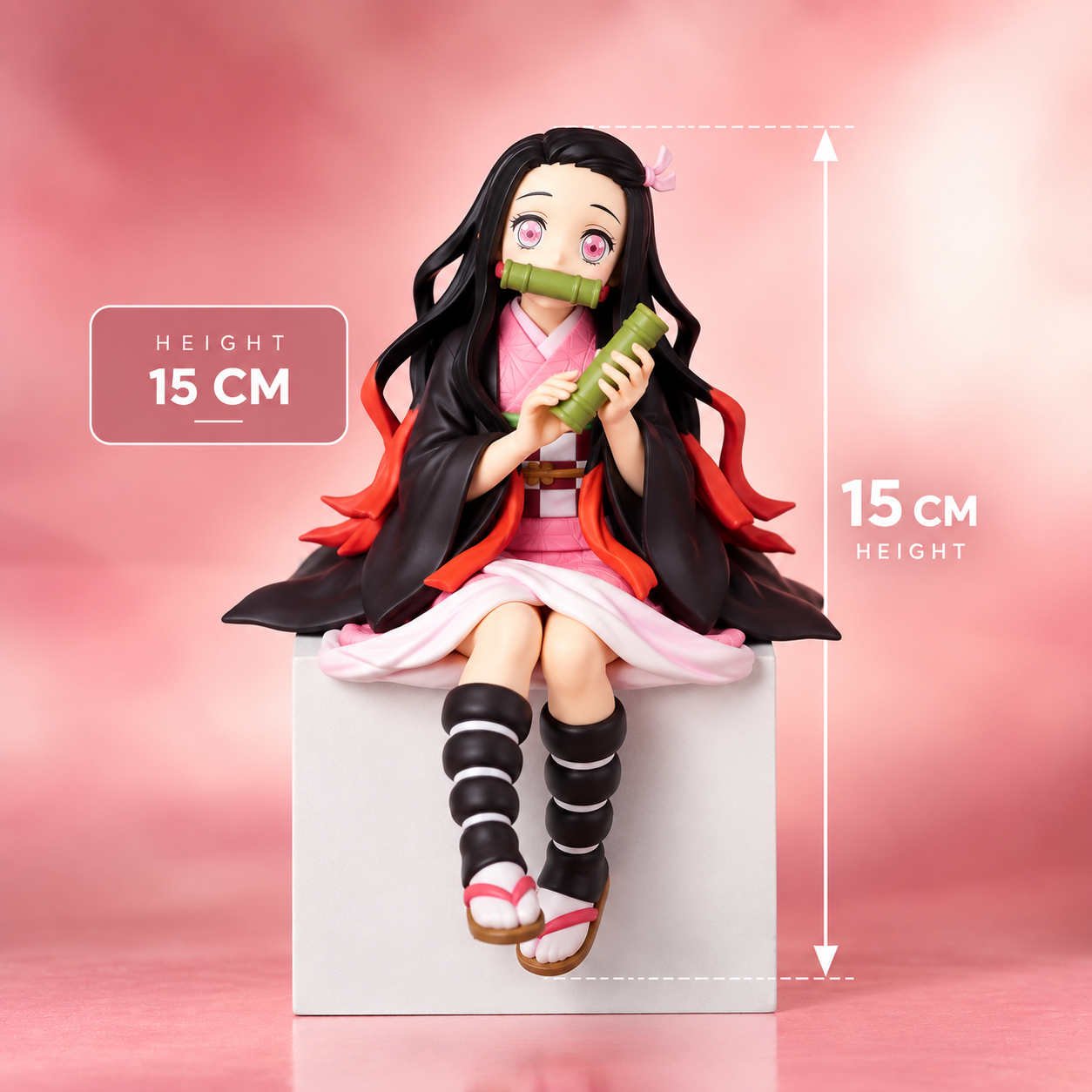 Demon Slayer Nezuko Kamado Sitting Action Figure | 15 cm Premium Anime Collectible