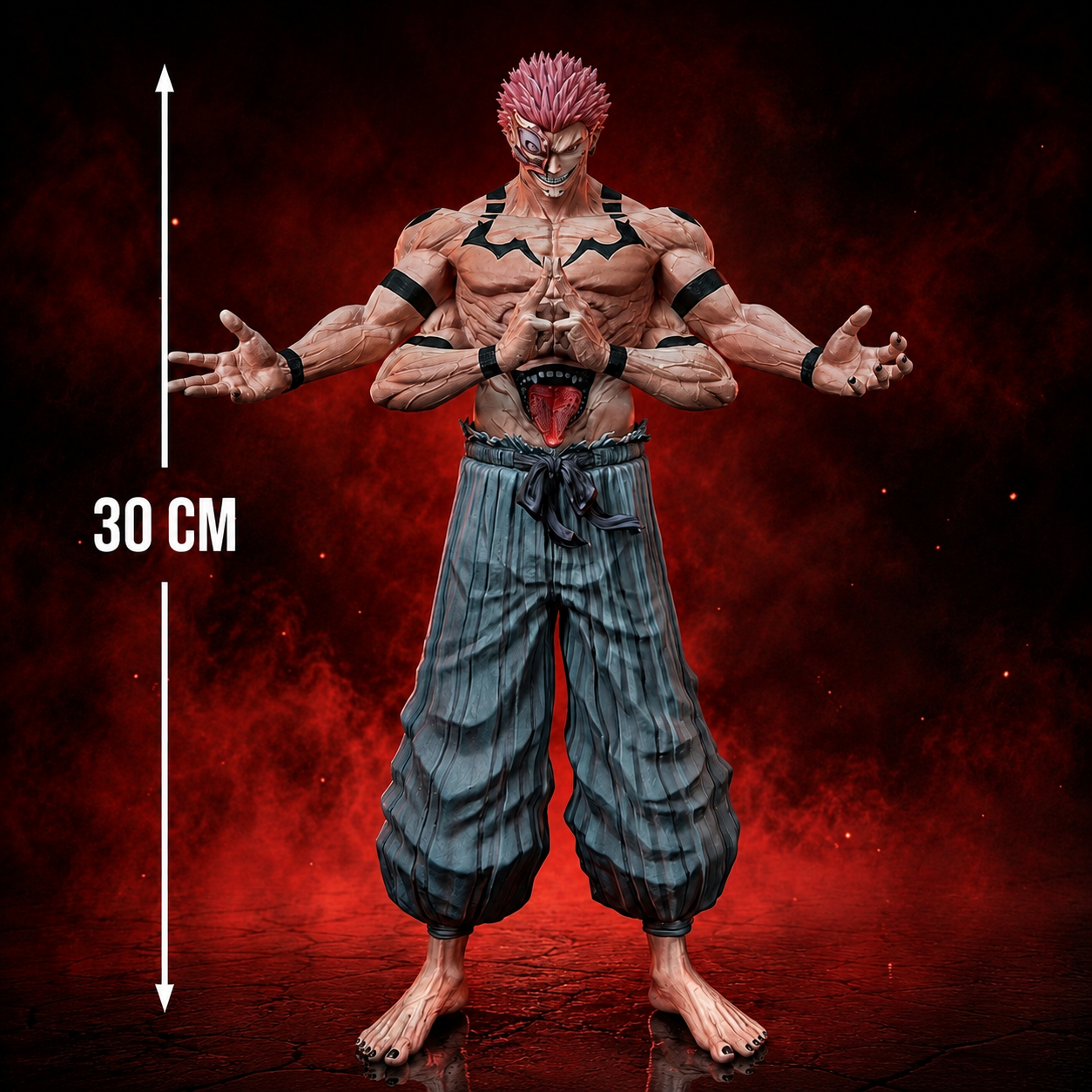 Jujutsu Kaisen Ryomen Sukuna Heian Era True Form Action Figure | 30 cm Premium Anime Collectible