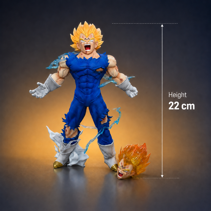 Dragon Ball Z Majin Vegeta Super Saiyan Action Figure | 22 cm Premium Anime Collectible