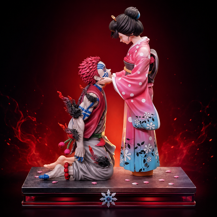 Demon Slayer Akaza with Koyuki Action Figure | 32 cm Premium Anime Collectible