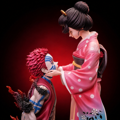 Demon Slayer Akaza with Koyuki Action Figure | 32 cm Premium Anime Collectible