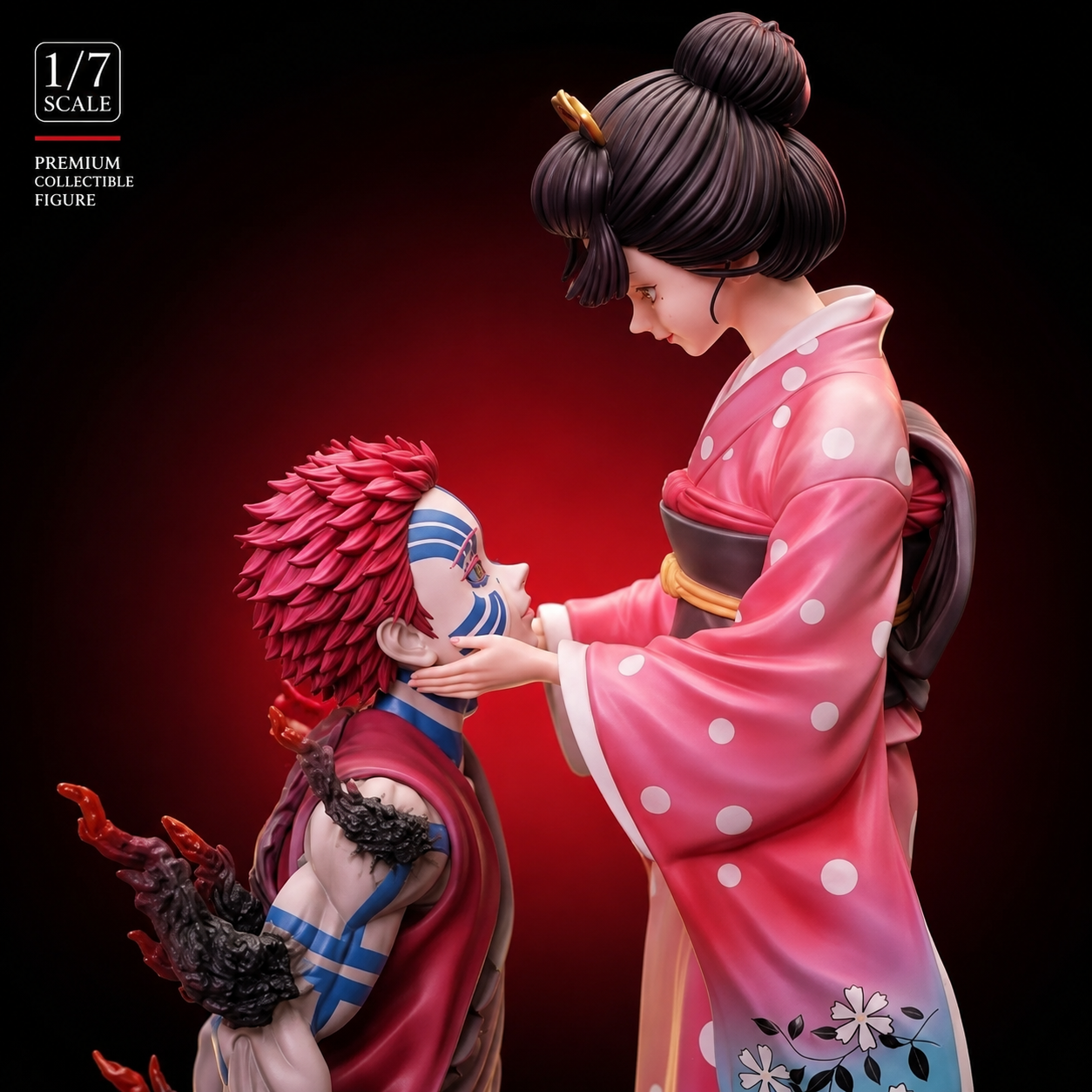Demon Slayer Akaza with Koyuki Action Figure | 32 cm Premium Anime Collectible