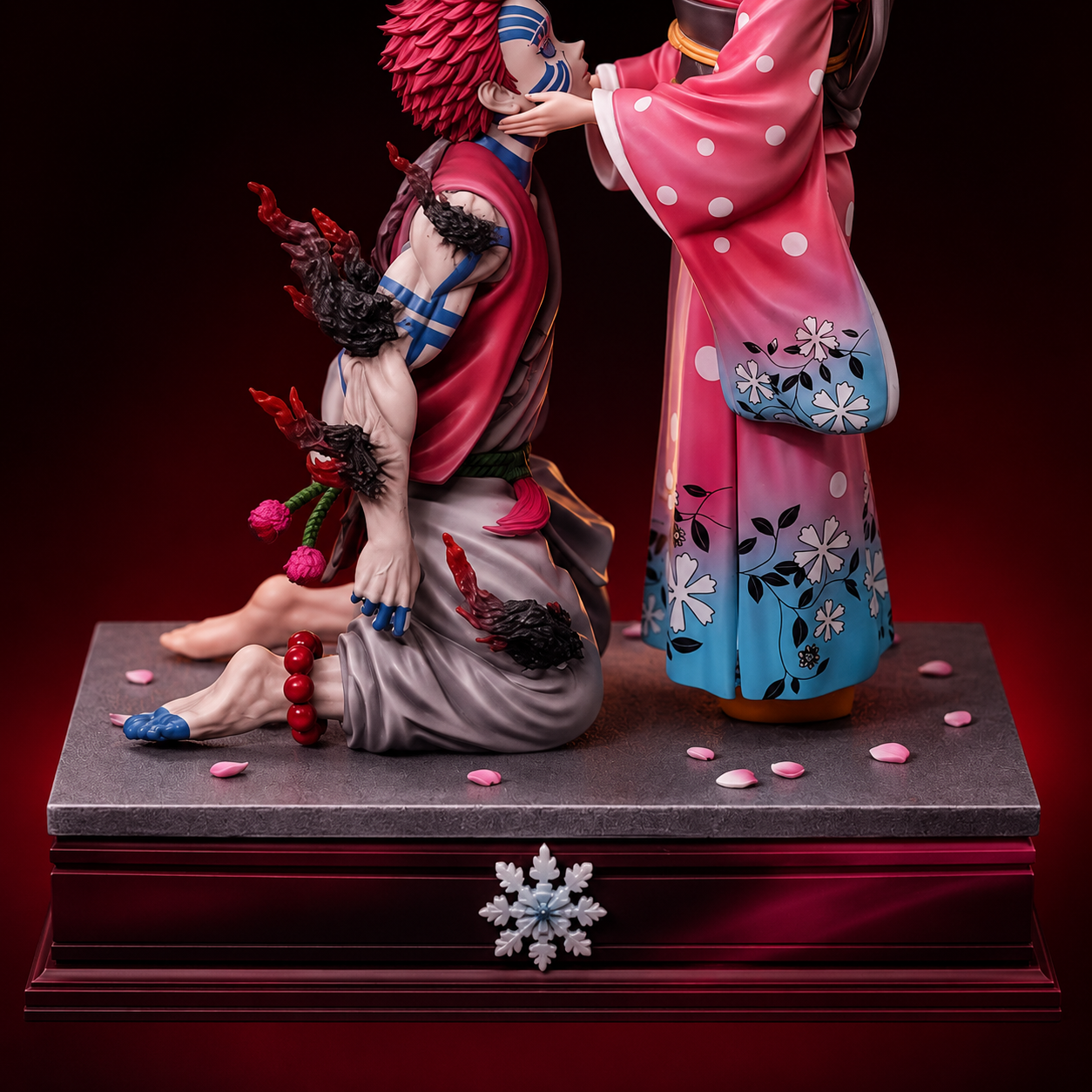Demon Slayer Akaza with Koyuki Action Figure | 32 cm Premium Anime Collectible