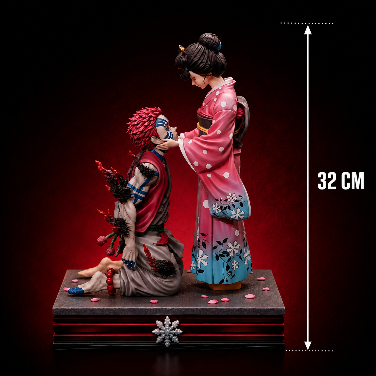 Demon Slayer Akaza with Koyuki Action Figure | 32 cm Premium Anime Collectible