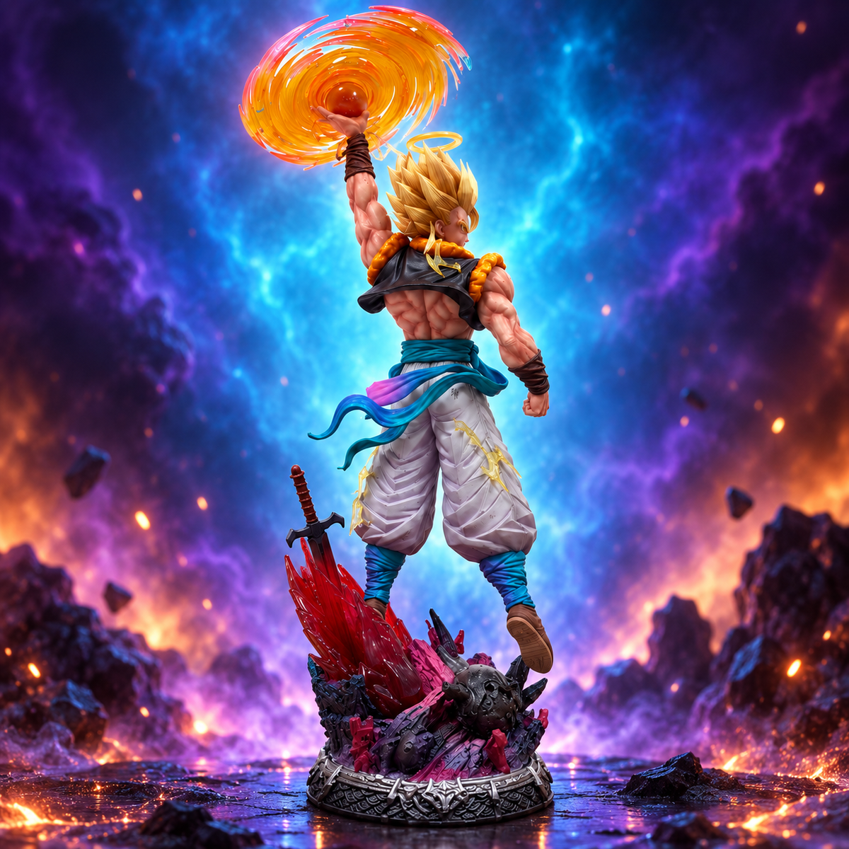 Dragon Ball Z Super Gogeta Angel Super Saiyan Action Figure | 45 cm Premium Anime Collectible