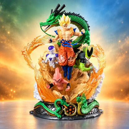 Dragon Ball Z Son Goku with Shenron & Villains Action Figure | 18 cm Premium Anime Collectible