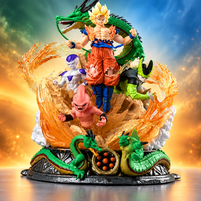 Dragon Ball Z Son Goku with Shenron & Villains Action Figure | 18 cm Premium Anime Collectible