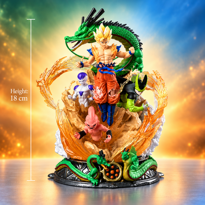 Dragon Ball Z Son Goku with Shenron & Villains Action Figure | 18 cm Premium Anime Collectible