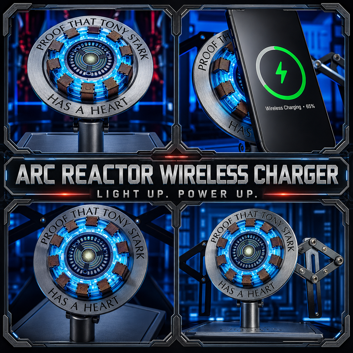 Marvel Iron Man Arc Reactor Wireless Charger
