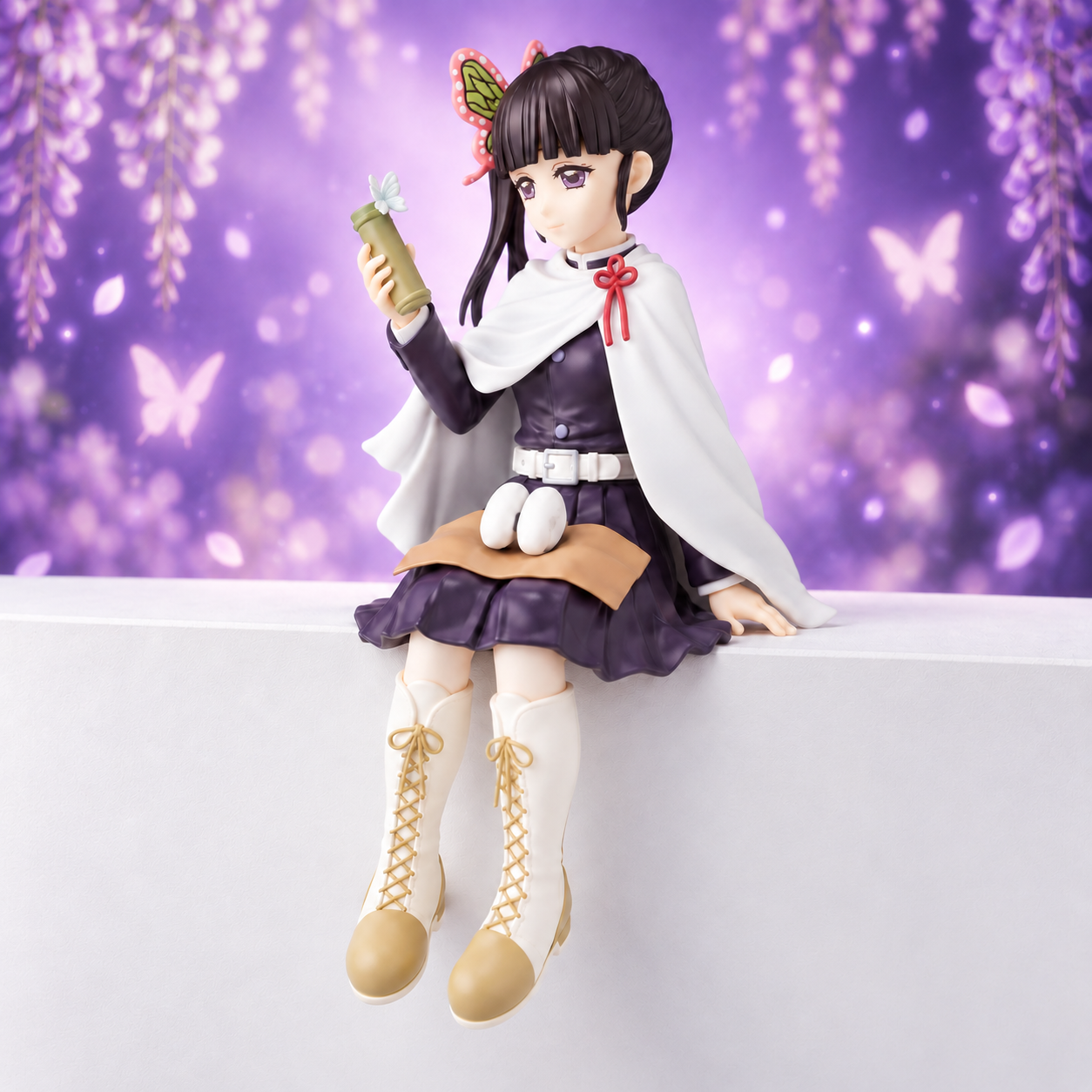 Demon Slayer Kanao Tsuyuri Sitting Action Figure | 14 cm Premium Anime Collectible