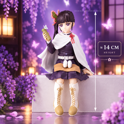 Demon Slayer Kanao Tsuyuri Sitting Action Figure | 14 cm Premium Anime Collectible