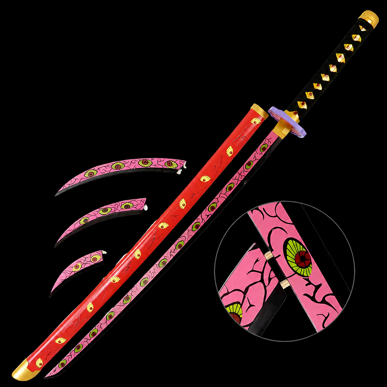 Demon Slayer Kokushibo Moon Breathing Katana Sword | 100 cm Premium Anime Collectible