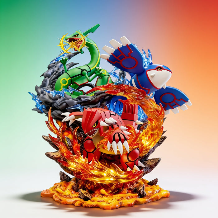 Pokémon Rayquaza Kyogre Groudon Weather Trio Action Figure | 30 cm Premium Anime Collectible
