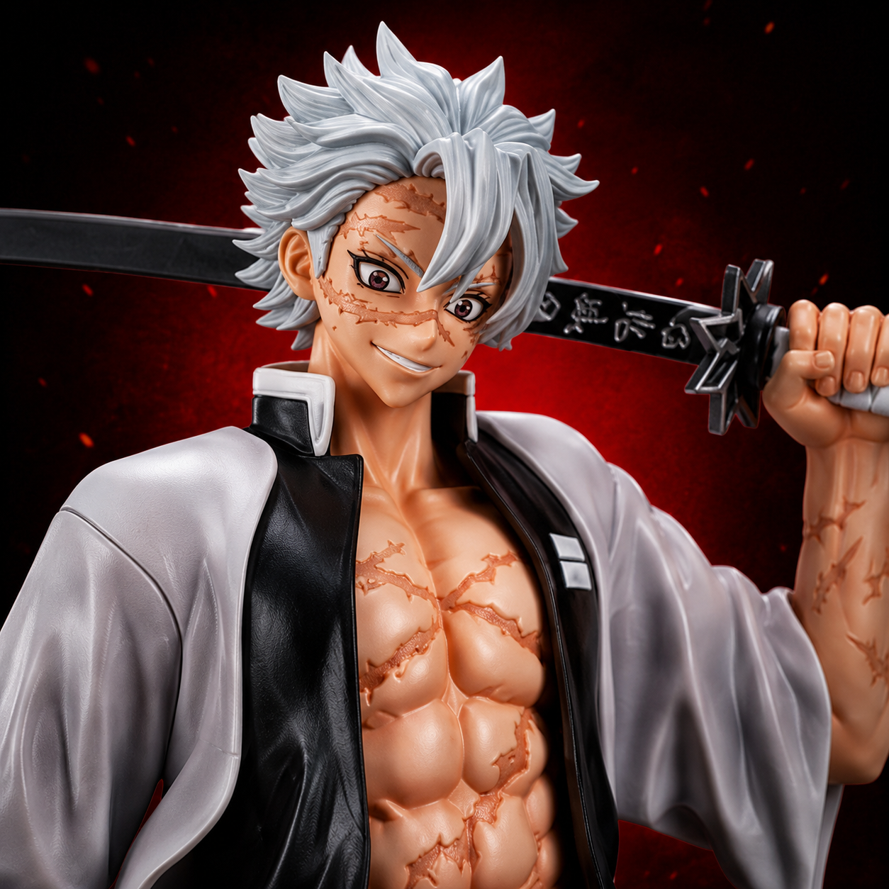 Demon Slayer Hashira Sanemi Shinazugawa Action Figure | 29.5 Cms |