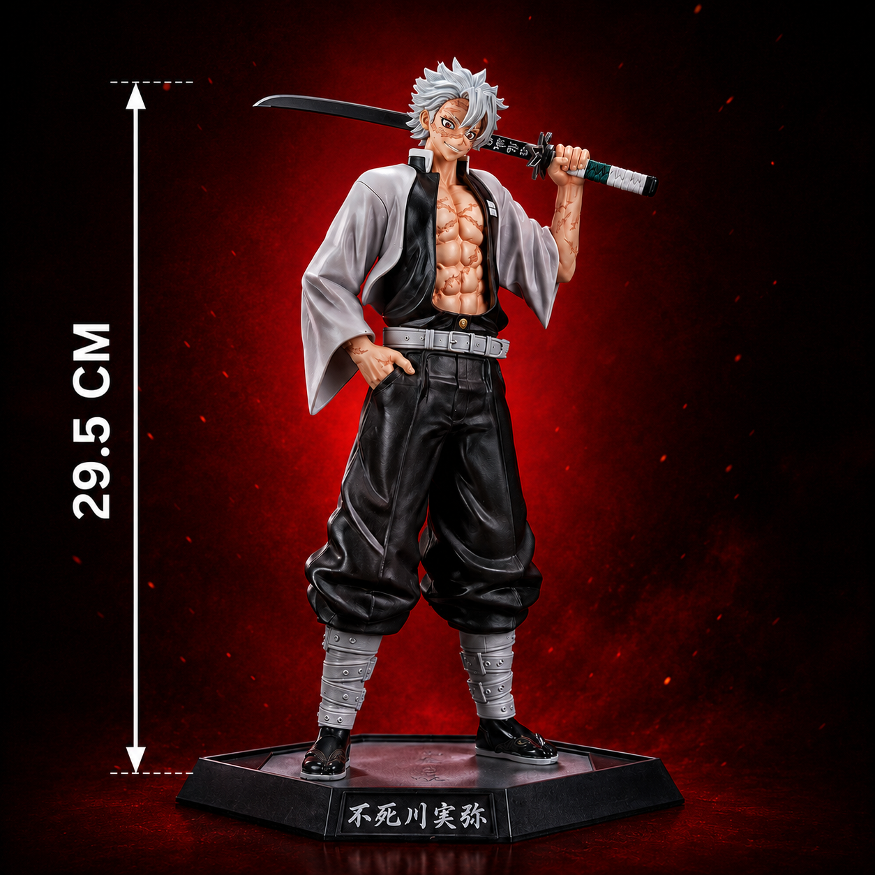 Demon Slayer Hashira Sanemi Shinazugawa Action Figure | 29.5 Cms |