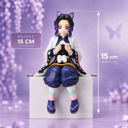 Demon Slayer Shinobu Kocho Sitting Action Figure | 15 cm Premium Anime Collectible
