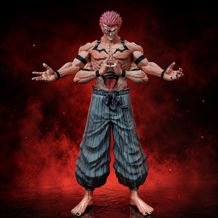 Jujutsu Kaisen Ryomen Sukuna Heian Era True Form Action Figure | 30 cm Premium Anime Collectible