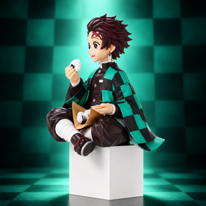 Demon Slayer Tanjiro Kamado Sitting Action Figure | 10 cm Premium Anime Collectible