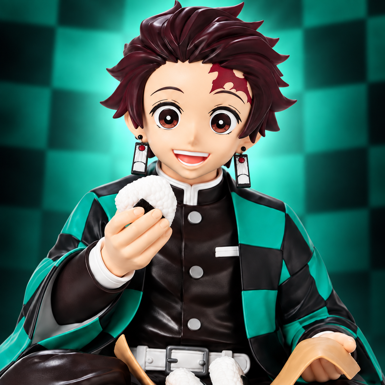 Demon Slayer Tanjiro Kamado Sitting Action Figure | 10 cm Premium Anime Collectible