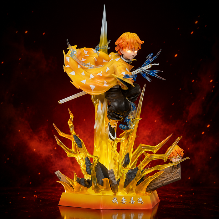 Demon Slayer Zenitsu Agatsuma Thunder Breathing Action Figure | 32 cm Premium Anime Collectible