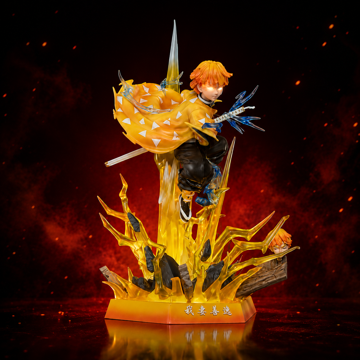 Demon Slayer Zenitsu Agatsuma Thunder Breathing Action Figure | 32 cm Premium Anime Collectible