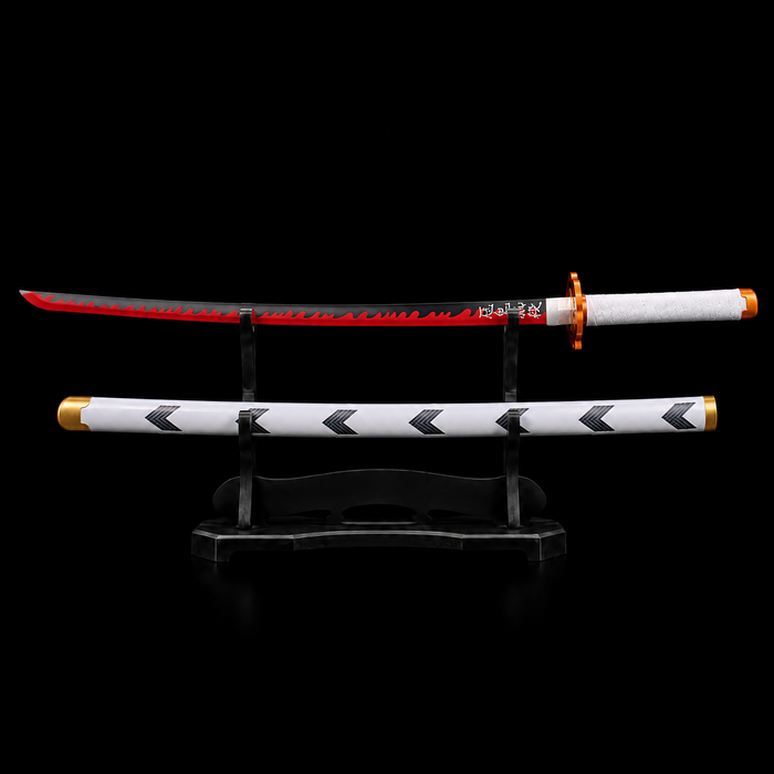 Demon Slayer Rengoku Kyojuro Flame Hashira Katana Sword | 100 cm Full Tang Anime Collectible